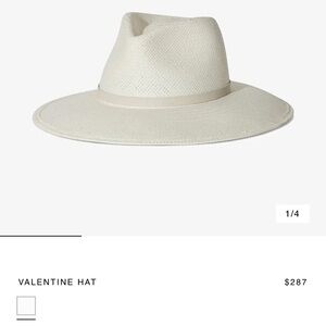 Janessa Leone Cream Straw Fedora with Light Beige Band